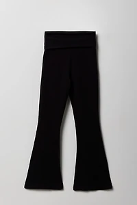 Girls Foldover Waist Flare Legging