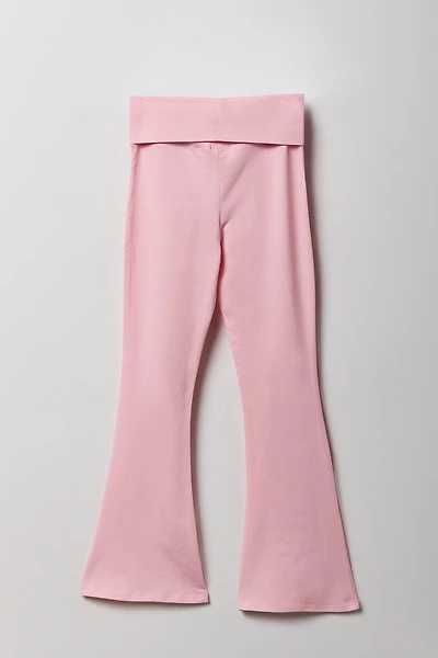 Girls Foldover Waist Flare Legging