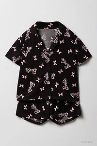 Ensemble-pyjama 2 pièces haut boutonné et short Barbie Girls
