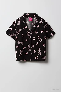 Ensemble-pyjama 2 pièces haut boutonné et short Barbie Girls