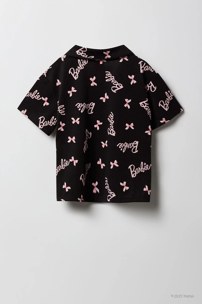 Ensemble-pyjama 2 pièces haut boutonné et short Barbie Girls