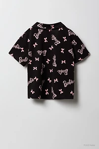 Ensemble-pyjama 2 pièces haut boutonné et short Barbie Girls
