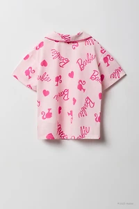 Ensemble-pyjama 2 pièces haut boutonné et short Barbie Girls