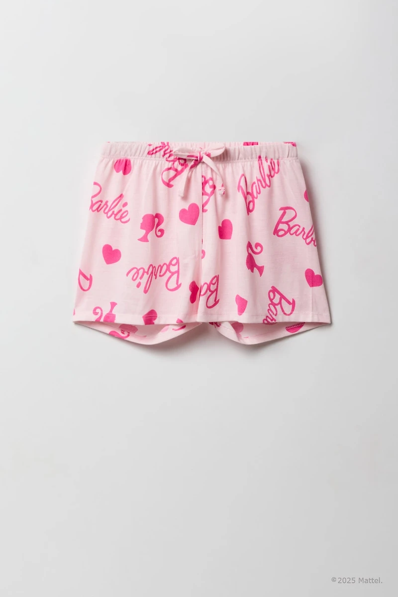 Ensemble-pyjama 2 pièces haut boutonné et short Barbie Girls