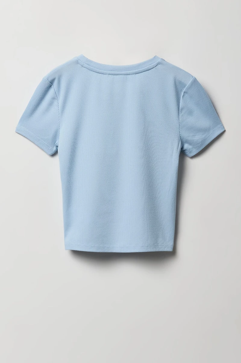 Ensemble-pyjama 2 pièces T-shirt et short à carreaux pour filles