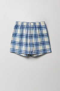 Ensemble-pyjama 2 pièces T-shirt et short à carreaux pour filles
