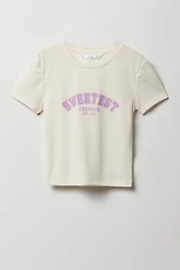 Ensemble-pyjama 2 pièces T-shirt et short à carreaux pour filles