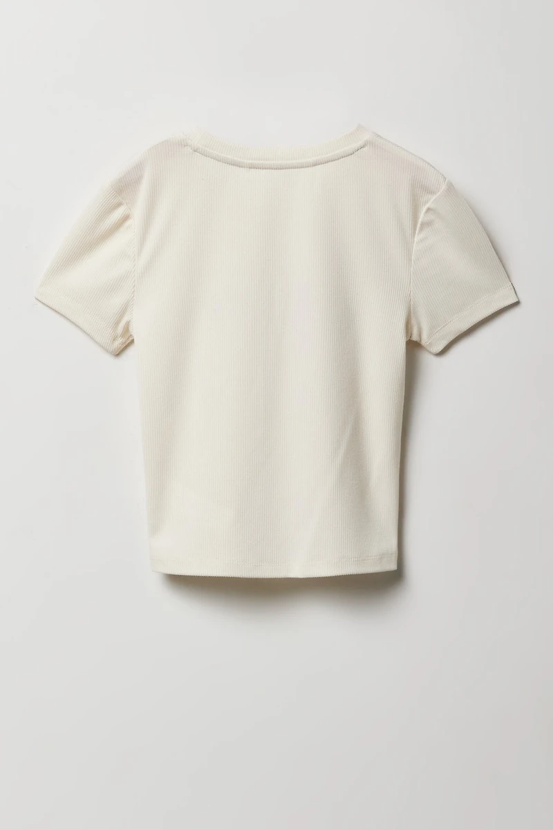 Ensemble-pyjama 2 pièces T-shirt et short à carreaux pour filles