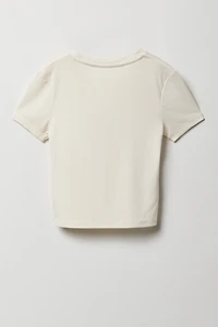 Ensemble-pyjama 2 pièces T-shirt et short à carreaux pour filles