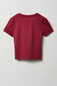Ensemble-pyjama 2 pièces T-shirt et short à carreaux pour filles