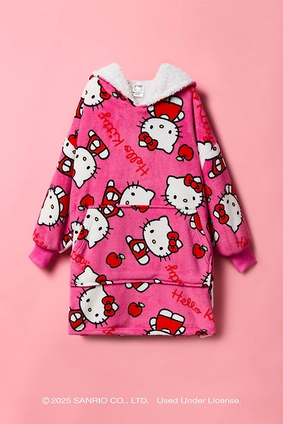 Couverture surdimensionnée à capuchon en peluche Hello Kitty® pour fille