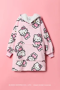Hello Kitty® Girls Oversized Plush Blanket Hoodie