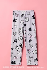 Pantalon de pyjama à jambe large en peluche imprimé Hello Kitty® and Friends pour fille