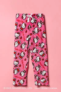 Pantalon de pyjama à jambe large en peluche imprimé Hello Kitty® pour fille