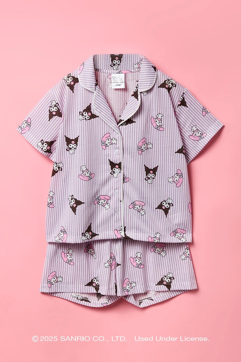 Kuromi™ & My Melody™ Girls Top Short 2 Piece Pajama Set