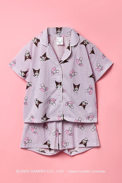 Kuromi™ & My Melody™ Girls Top Short 2 Piece Pajama Set