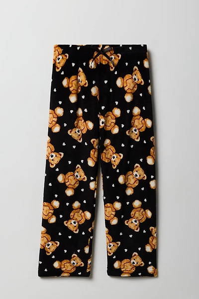 Pantalon de pyjama pelucheux imprimé pour filles