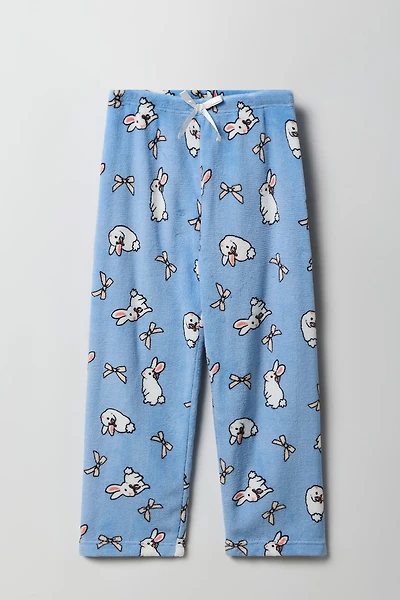 Pantalon de pyjama pelucheux imprimé pour filles