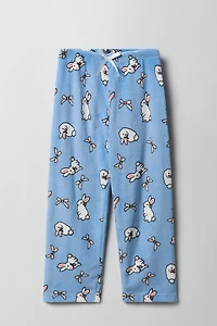 Pantalon de pyjama pelucheux imprimé pour filles