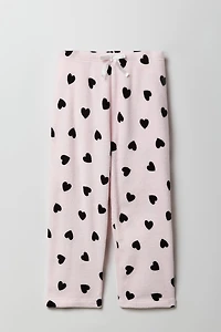 Pantalon de pyjama pelucheux imprimé pour filles