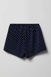 Girls Button-Up Top & Short Pajama Set