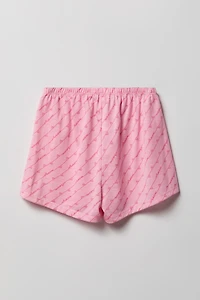 Girls Button-Up Top & Short Pajama Set