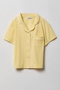 Girls Button-Up Top & Short Pajama Set