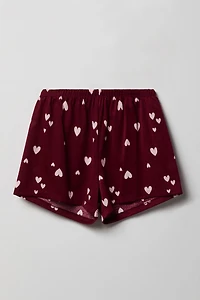Girls Button-Up Top & Short Pajama Set