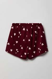 Girls Button-Up Top & Short Pajama Set