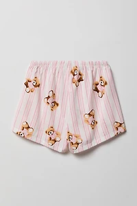 Girls Button-Up Top & Short Pajama Set