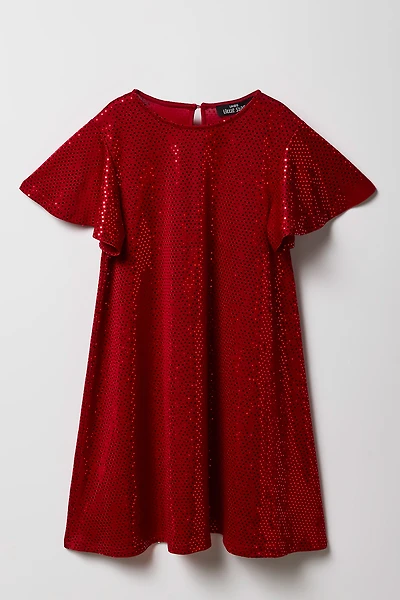 Girls Sequin Shift Dress
