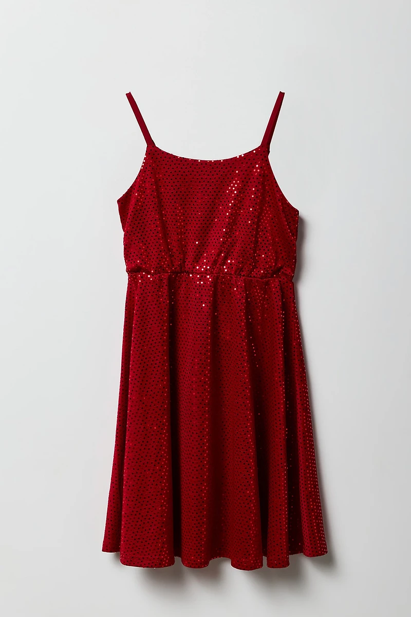 Girls Sequin Skater Dress