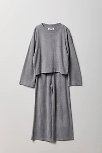 Ensemble avec haut à manches longues et pantalon jambe large