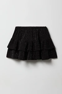 Girls Glitter Ruffle Skort