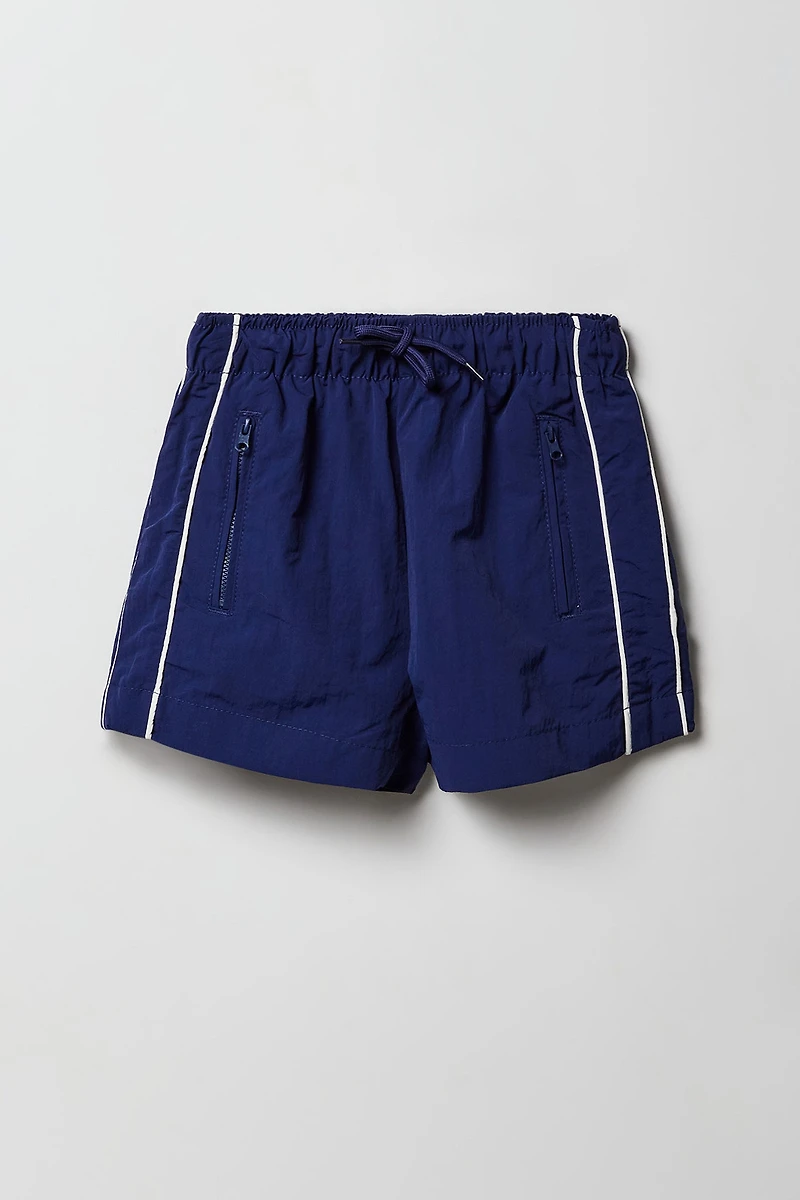Pantalon avec passepoil et poche à glissière pour filles