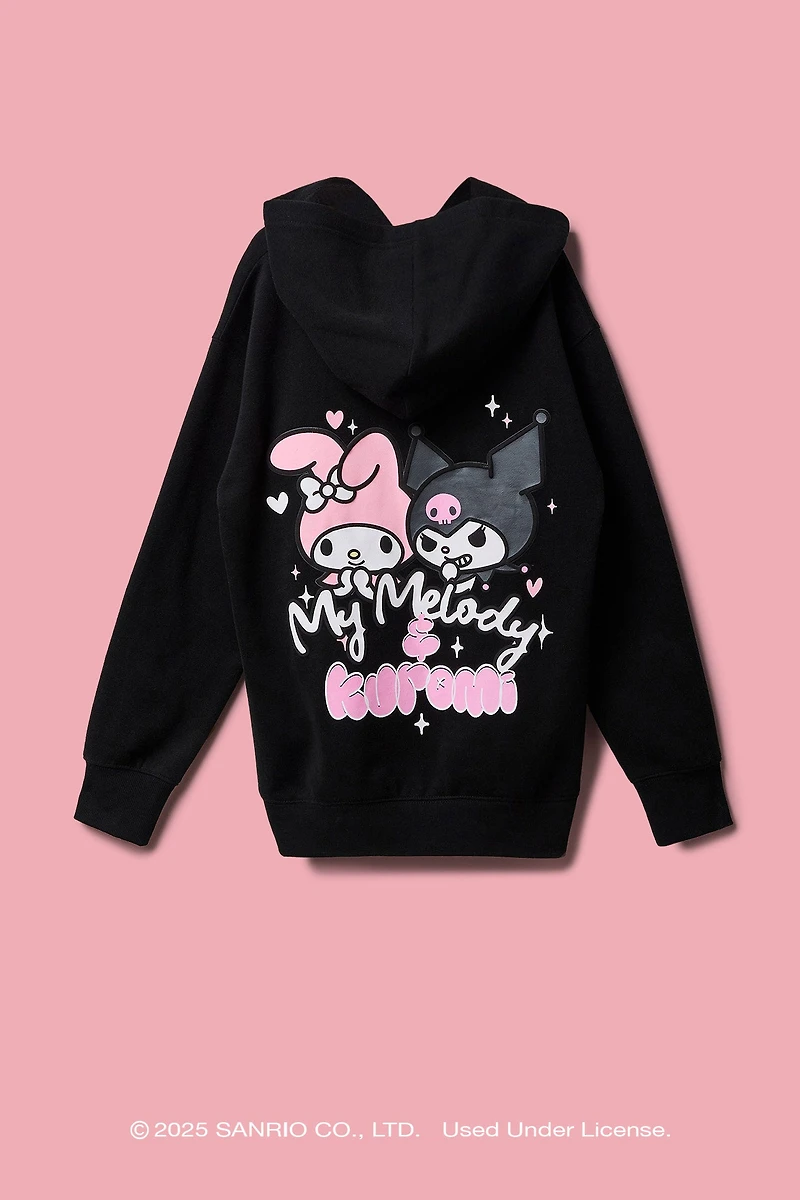 Kuromi™ & My Melody™ Girls Puff Print Hoodie