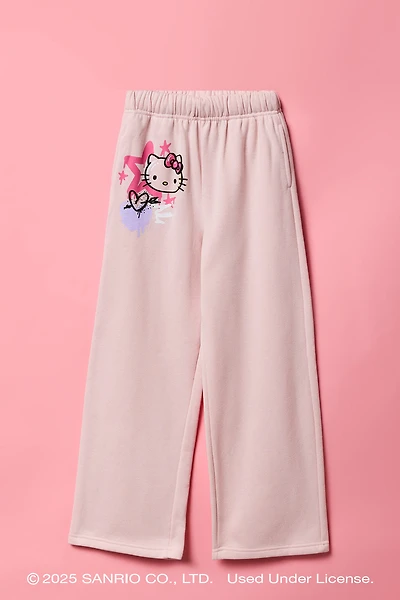 Hello Kitty® Girls Puff Print Wide Leg Sweatpant
