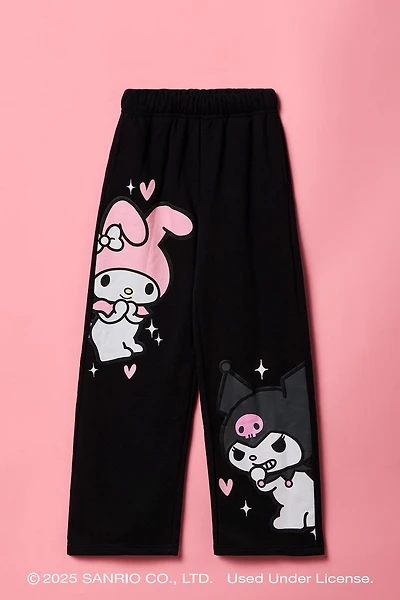 Kuromi™ & My Melody™ Girls Puff Print Wide Leg Sweatpant