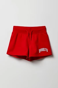 Girls Active Graphic Fleece Short