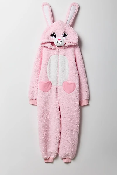 Kids Sherpa Bunny 3D Onesie