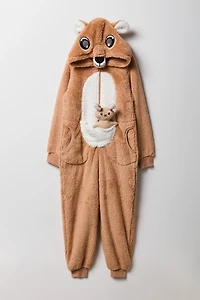 Kids Kangaroo Sherpa 3D Onesie