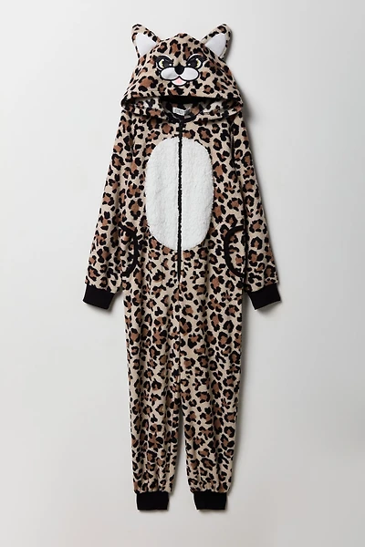 Combinaison en peluche Guépard 3D pour enfant