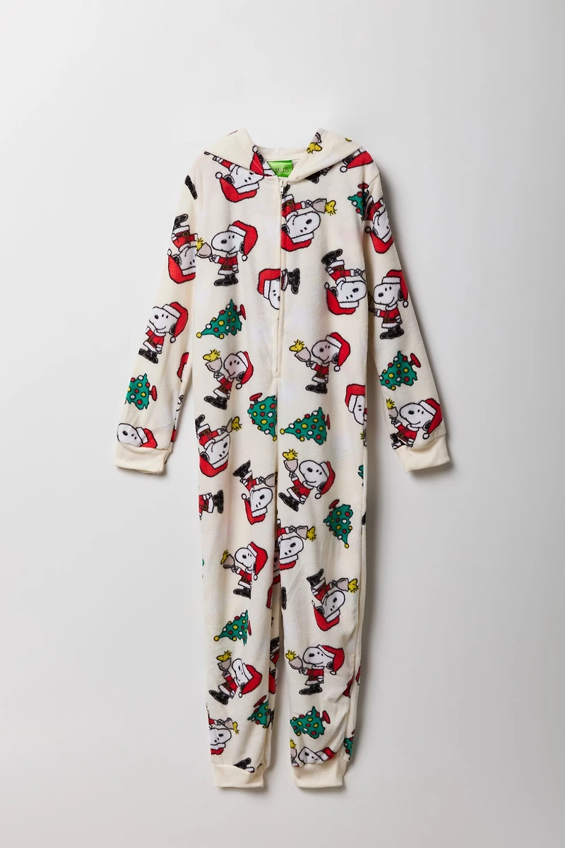 Combinaison en peluche à imprimé Snoopy pour enfant