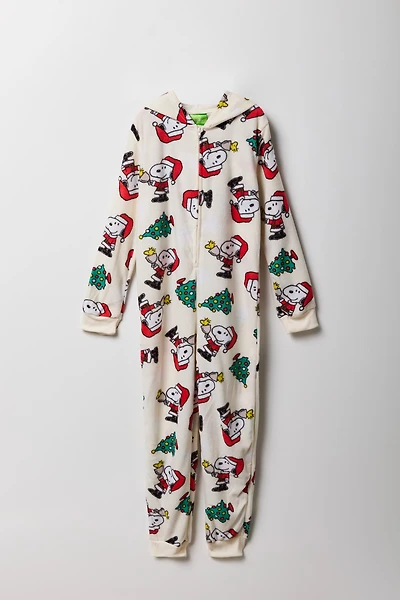 Combinaison en peluche à imprimé Snoopy pour enfant