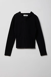 Girls Active Hooded Zip-Up Jacket