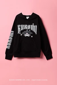 Haut à capuchon en molleton imprimé Kuromi™ avec pierres du Rhin pour fille