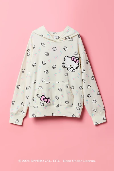 Haut à capuchon en molleton imprimé Hello Kitty® pour fille