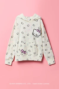 Haut à capuchon en molleton imprimé Hello Kitty® pour fille