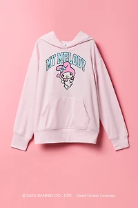 Haut à capuchon en molleton avec imprimé My Melody scintillant pour fille