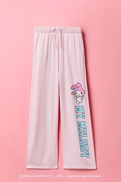 Pantalon d'entraînement en molleton à imprimé My Melody scintillant pour fille